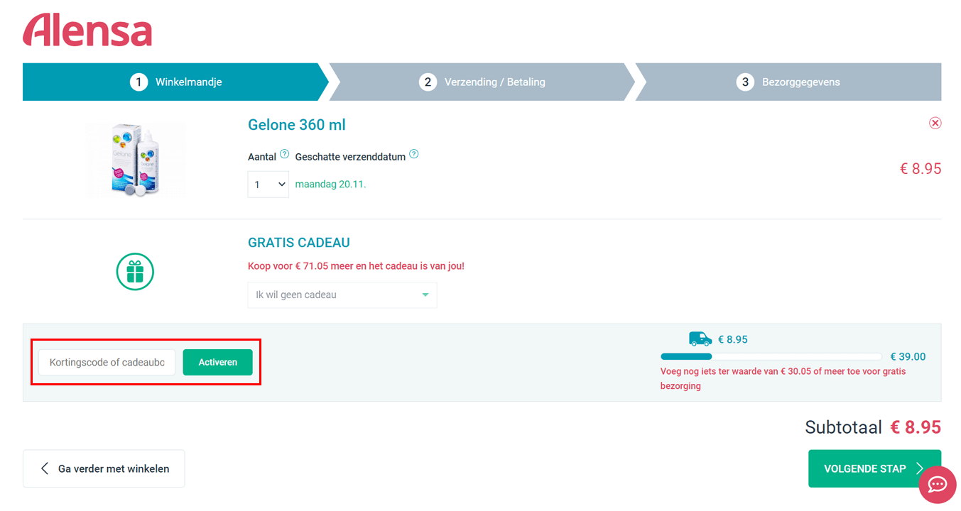 Alensa kortingscode gebruiken