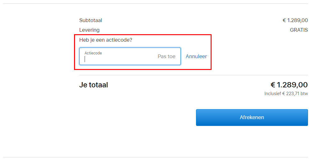 Apple kortingscode: €20 korting in mei 2022