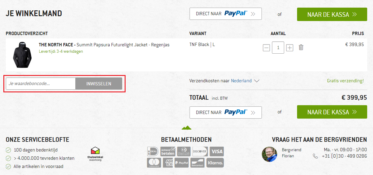 Bergfreunde kortingscode gebruiken