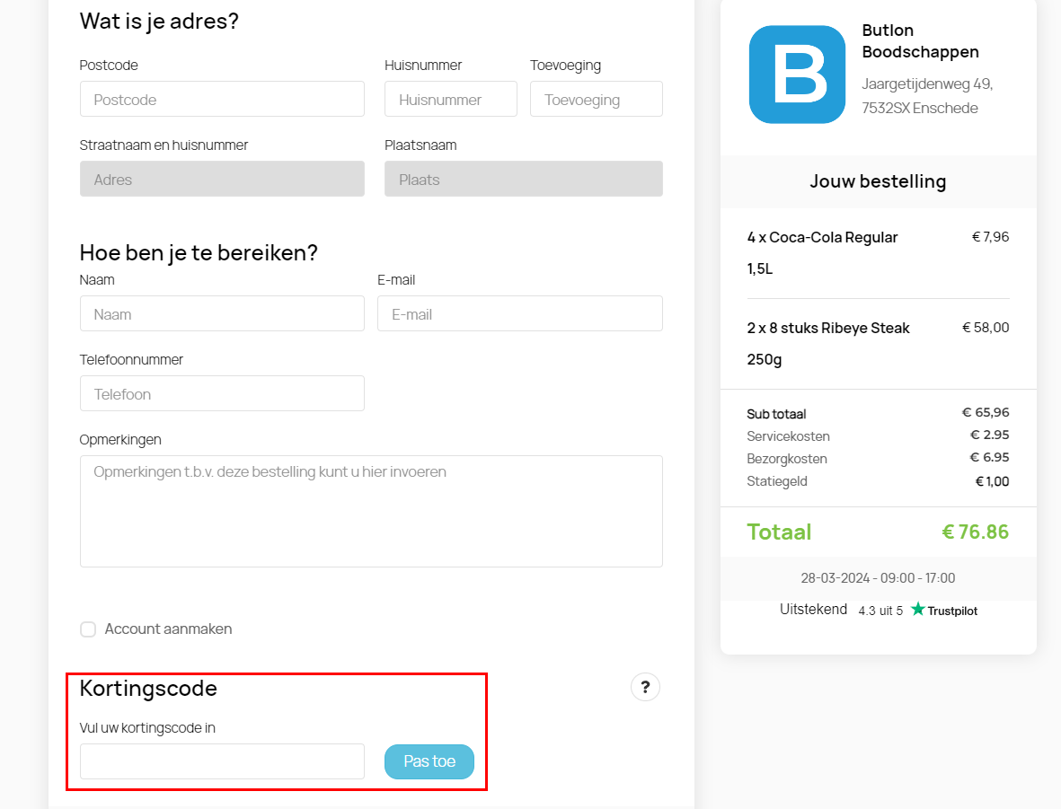 Butlon kortingscode gebruiken