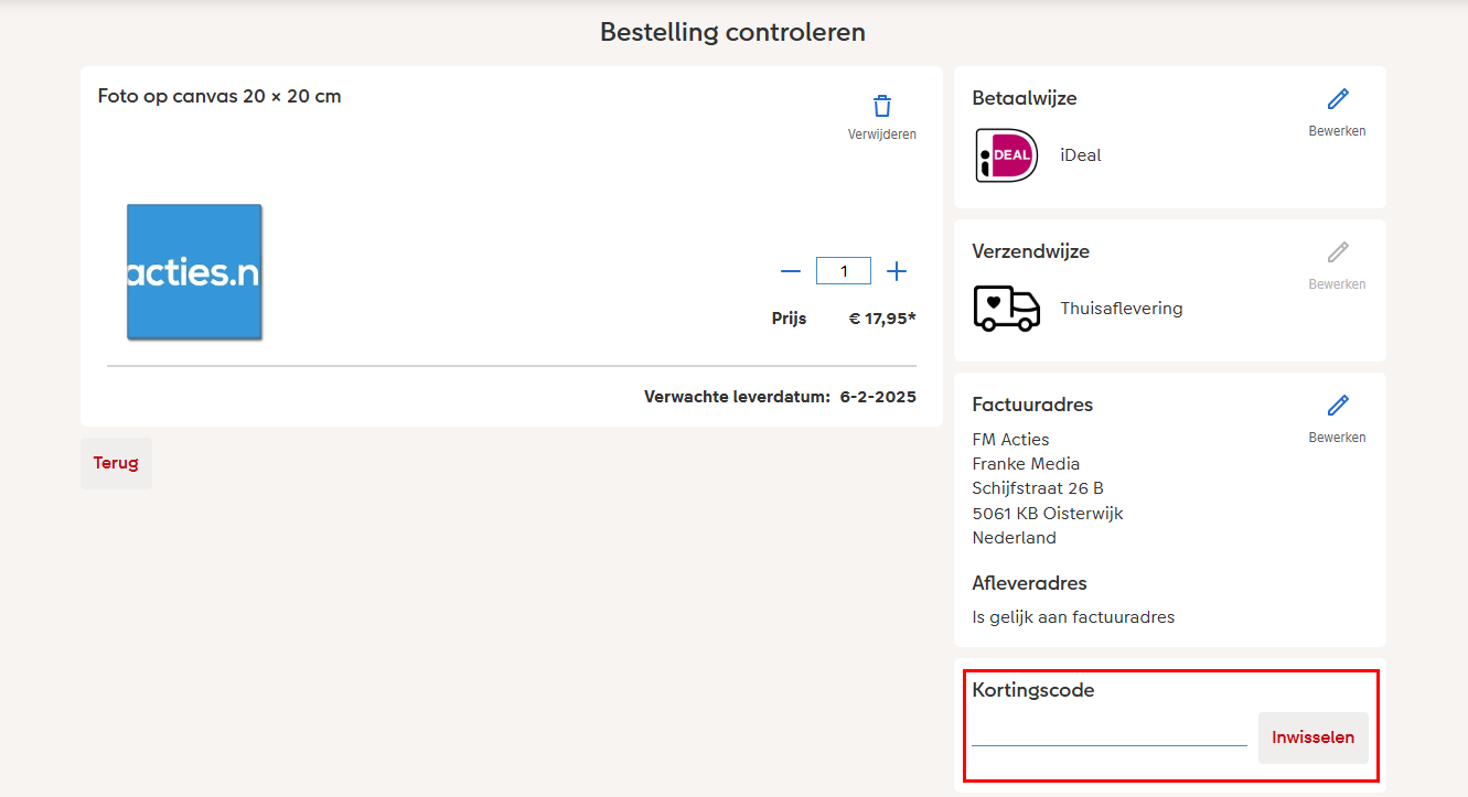 CEWE kortingscode gebruiken
