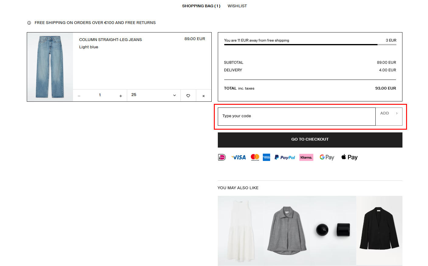 COS kortingscode gebruiken