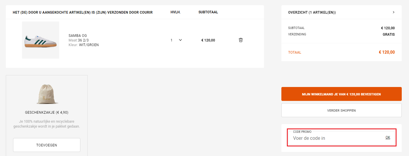 Courir kortingscode gebruiken