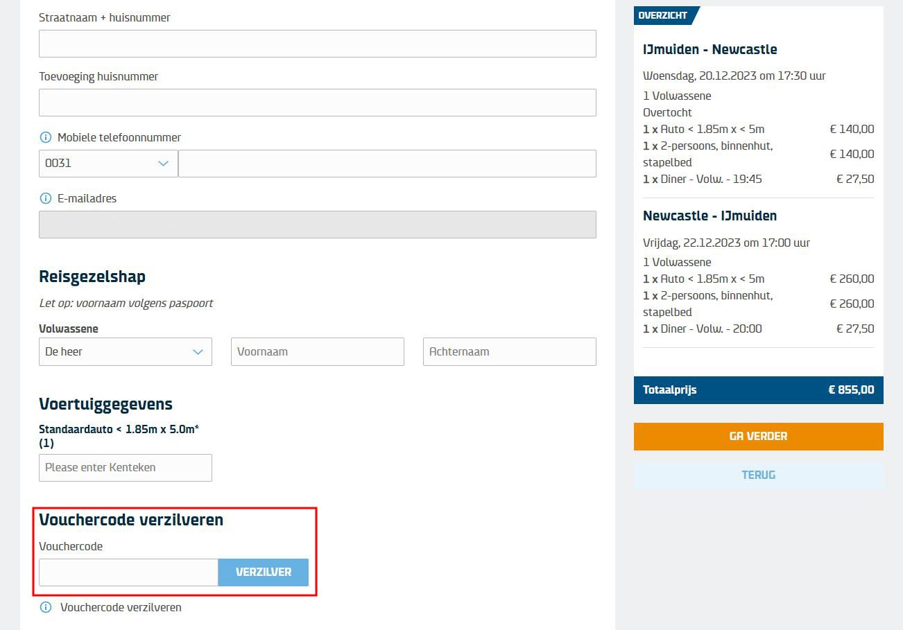 DFDS kortingscode gebruiken