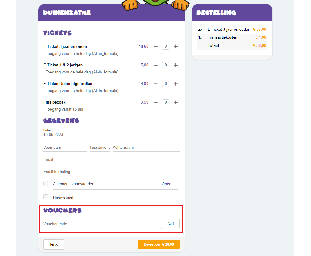 Duinen Zathe kortingscode gebruiken