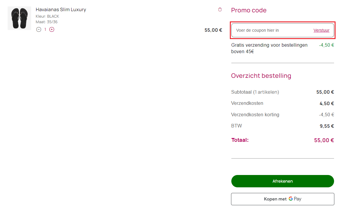 Havaianas kortingscode gebruiken