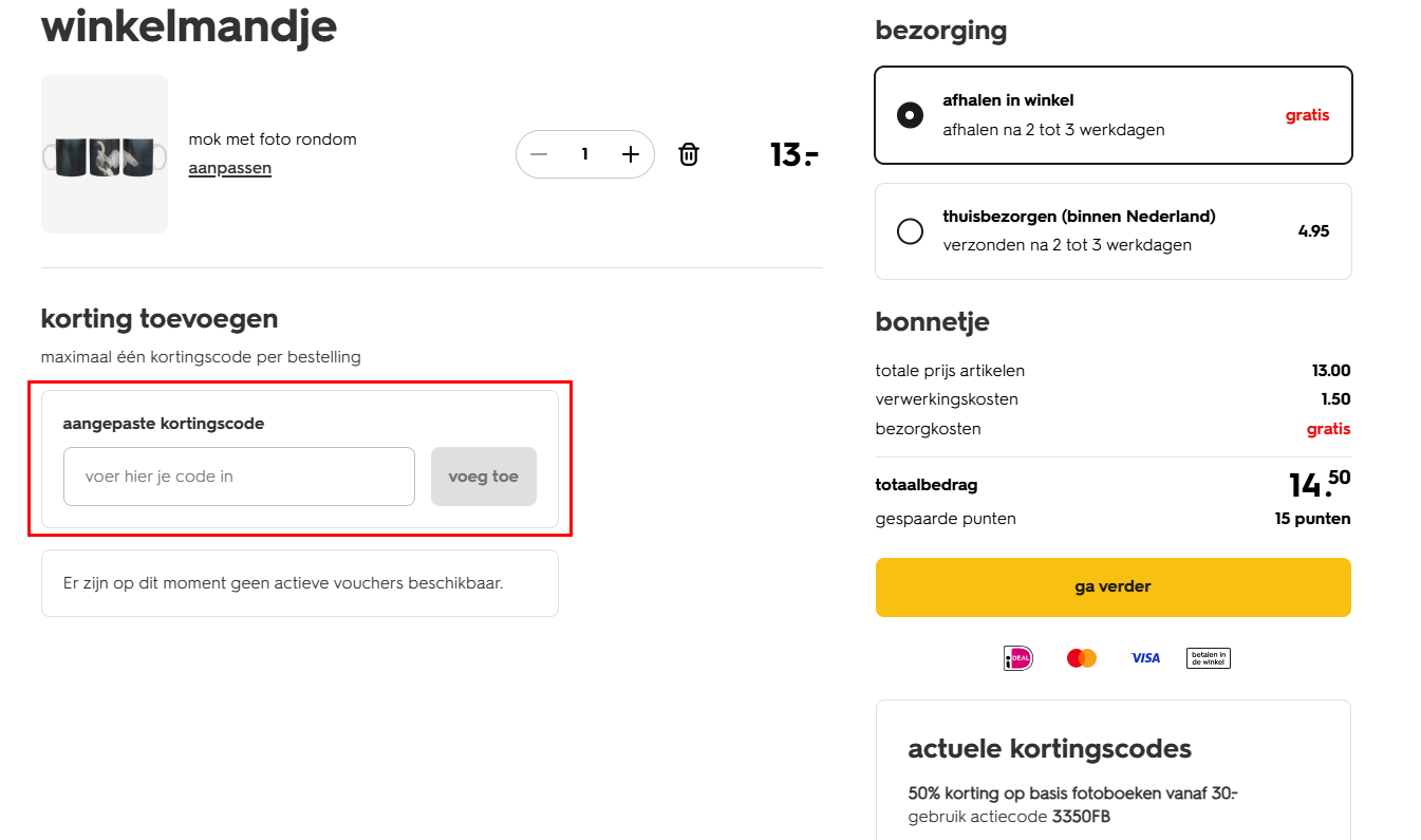 HEMA Foto kortingscode gebruiken