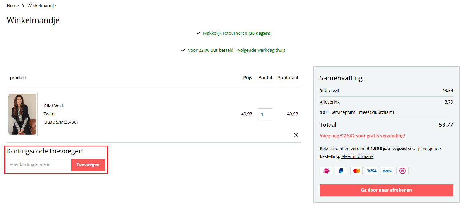 Je m'appelle kortingscode gebruiken