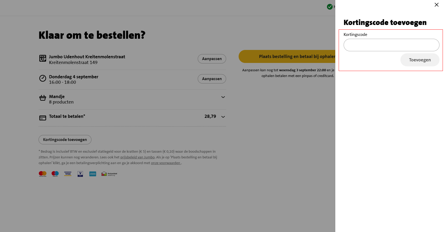 Jumbo kortingscode gebruiken