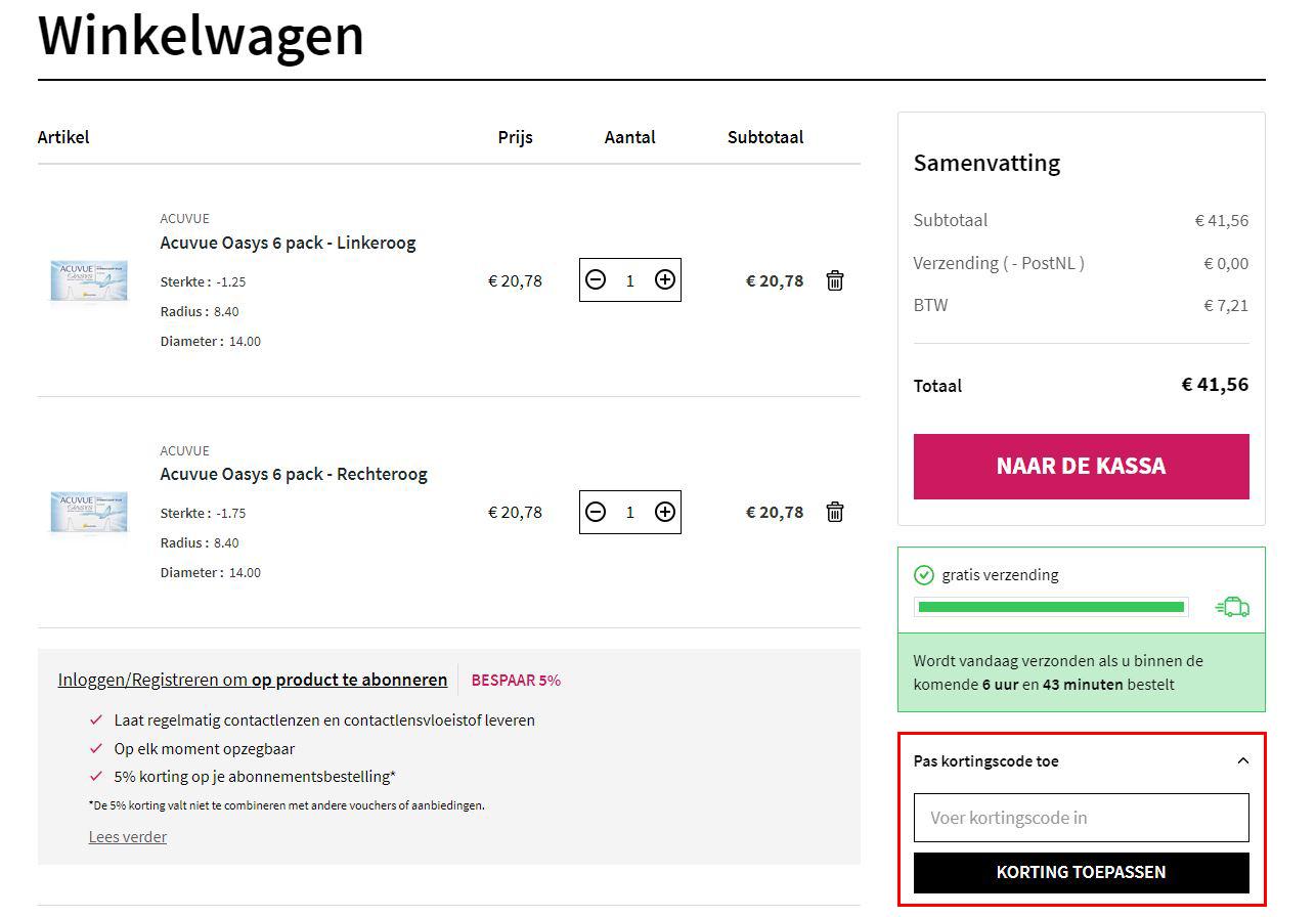 Lensplaza kortingscode gebruiken