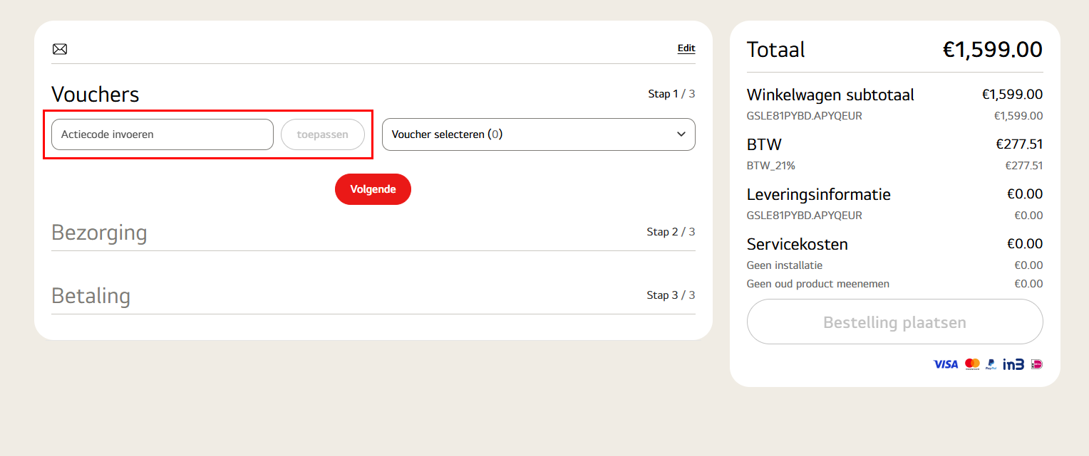 LG kortingscode gebruiken