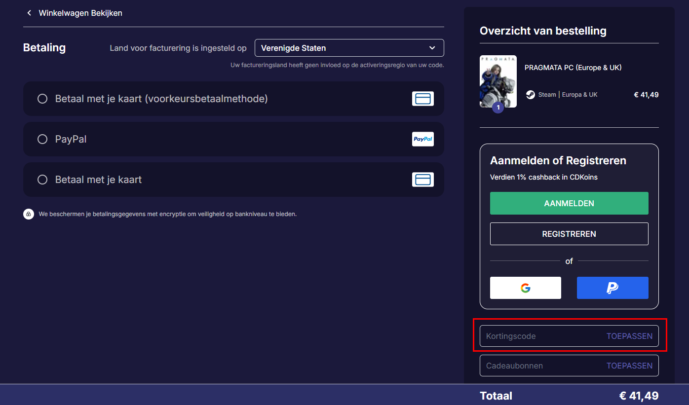 Loaded kortingscode gebruiken