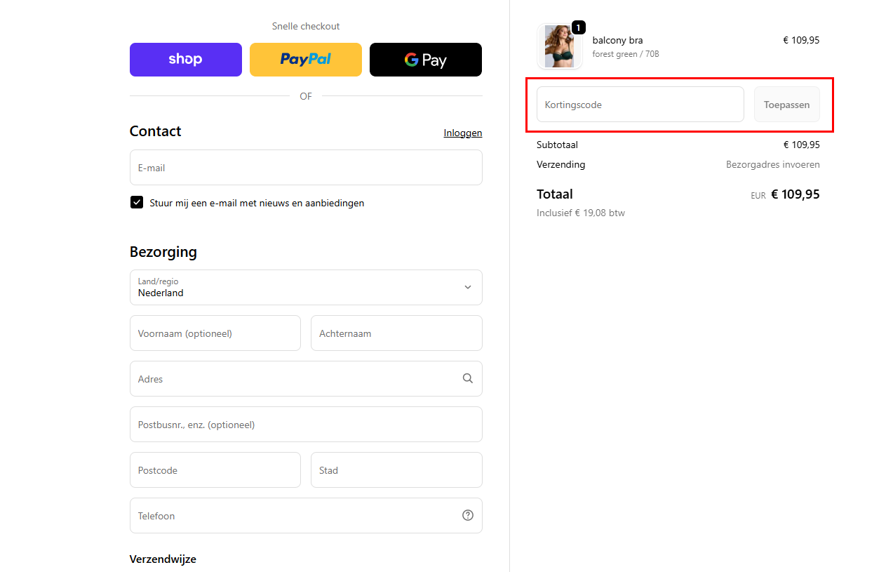 Marlies Dekkers kortingscode gebruiken