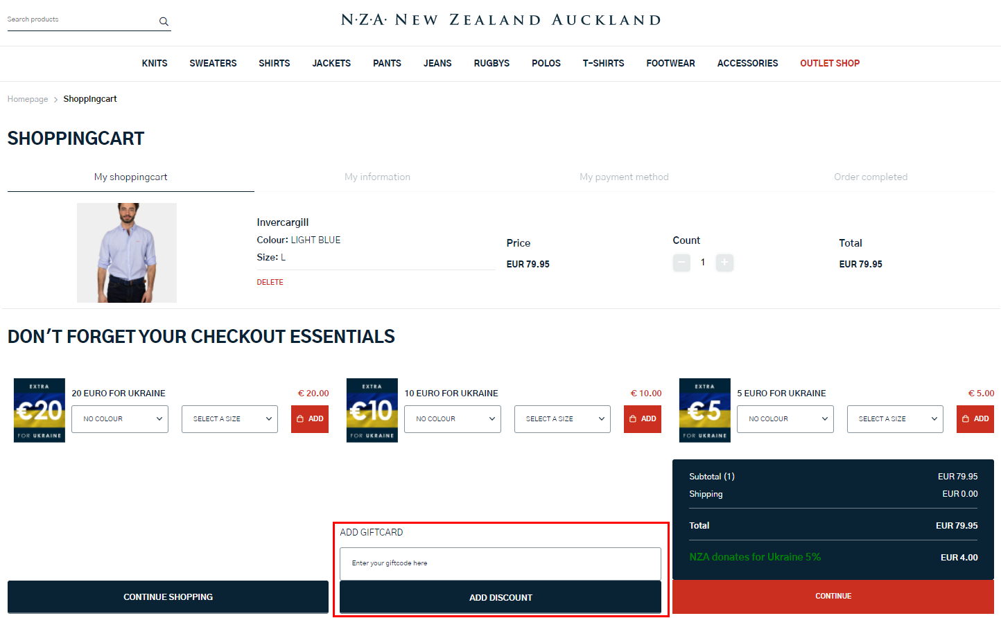 NZA New Zealand Auckland kortingscode gebruiken