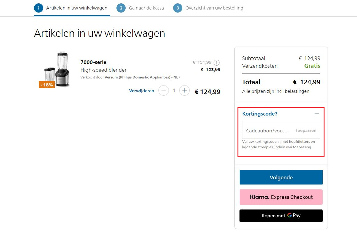 Philips kortingscode gebruiken