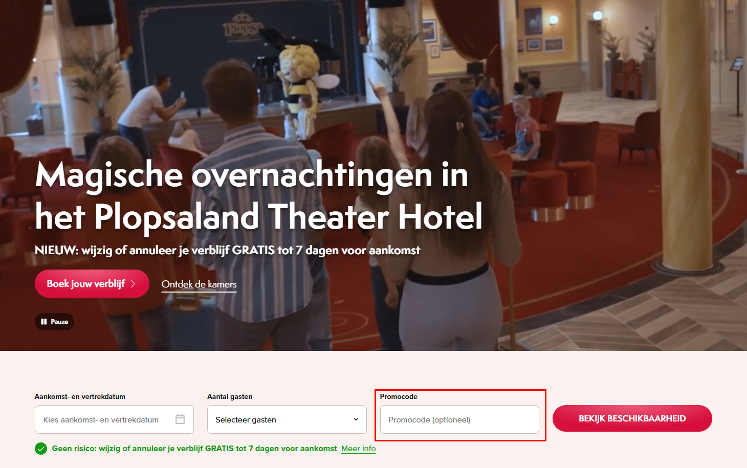 Plopsa Hotel kortingscode gebruiken