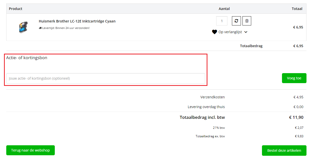 Printvoordeelshop kortingscode gebruiken