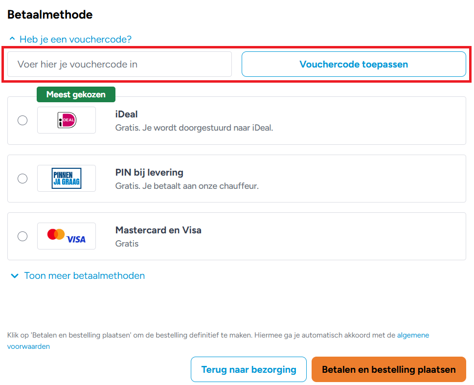 Saniweb kortingscode gebruiken