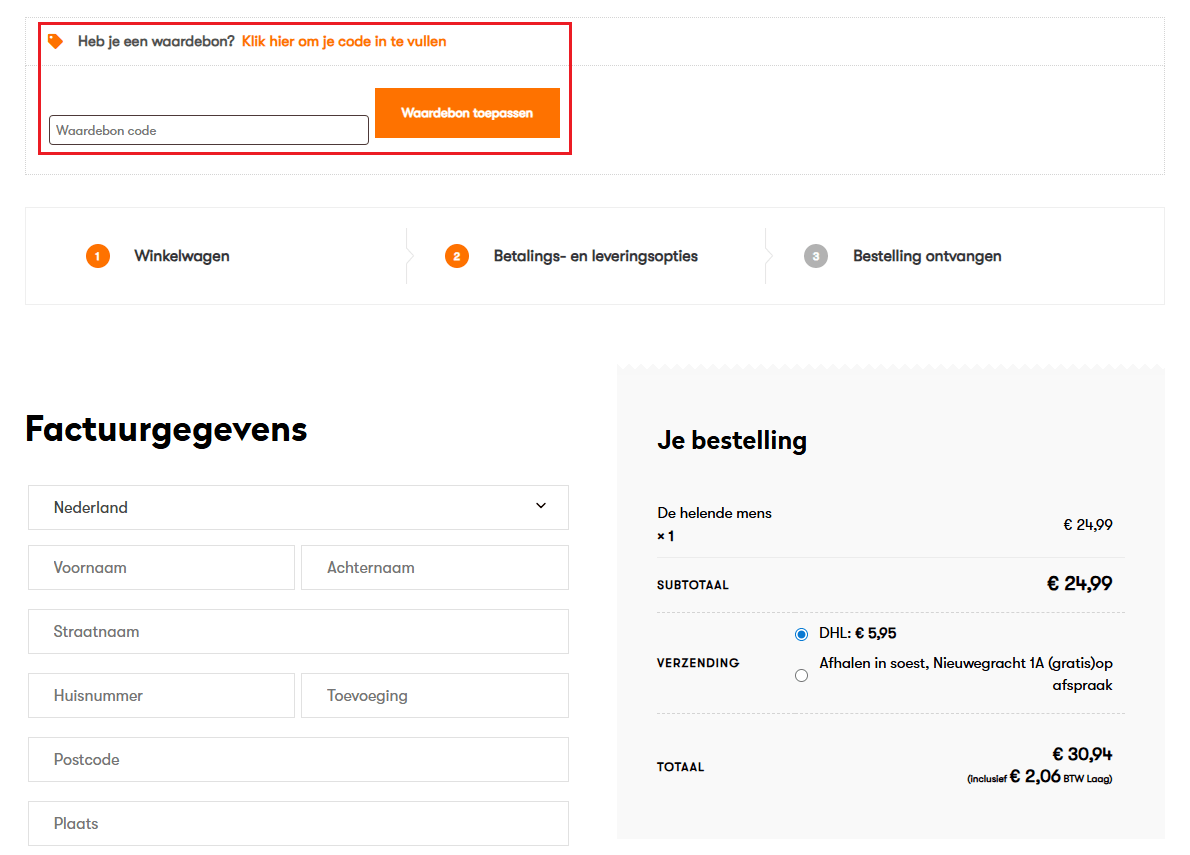 Spiritueelboek.nl kortingscode gebruiken