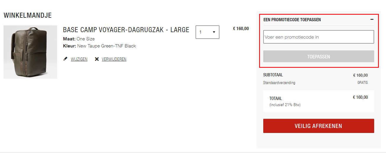 The North Face kortingscode gebruiken