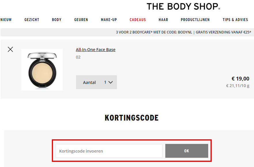 The Body Shop kortingscode gebruiken
