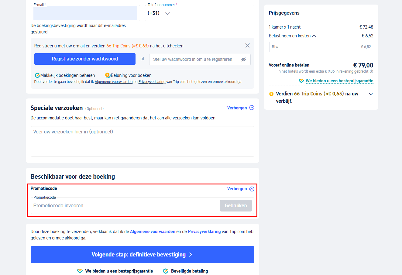 Trip.com kortingscode gebruiken