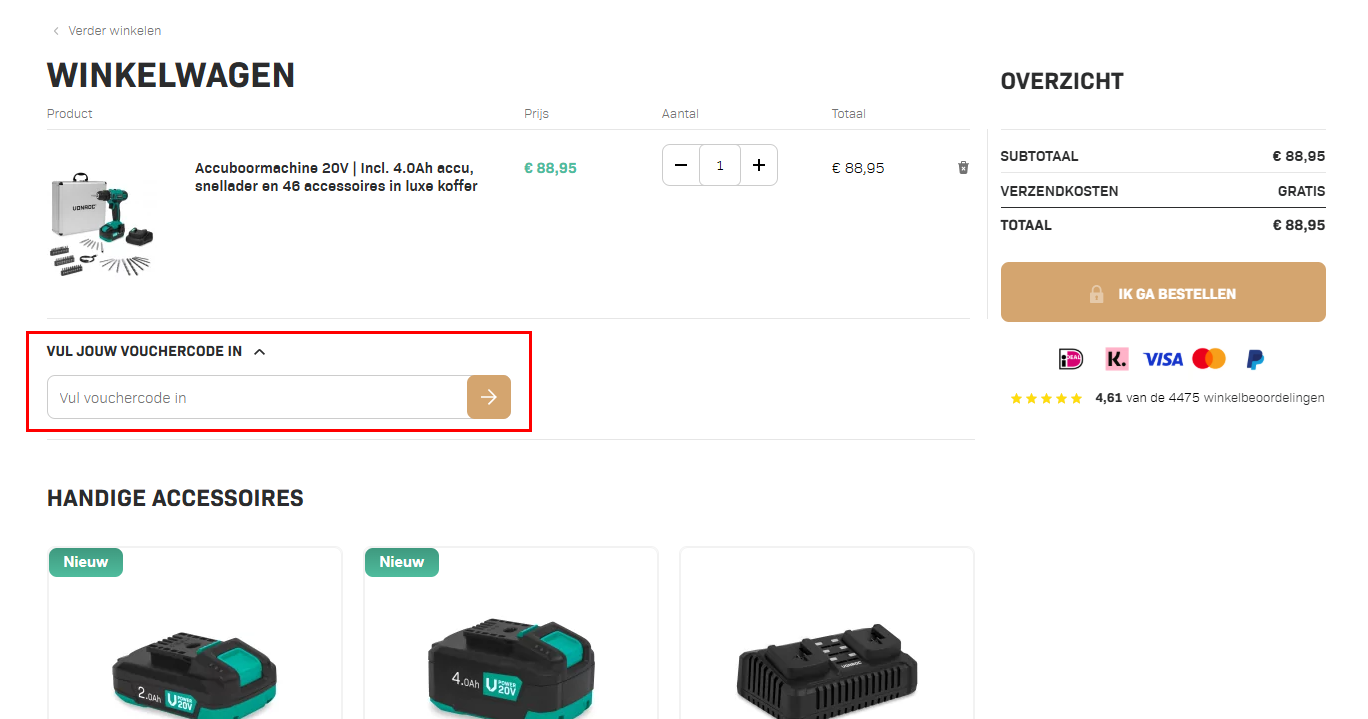 Vonroc kortingscode gebruiken
