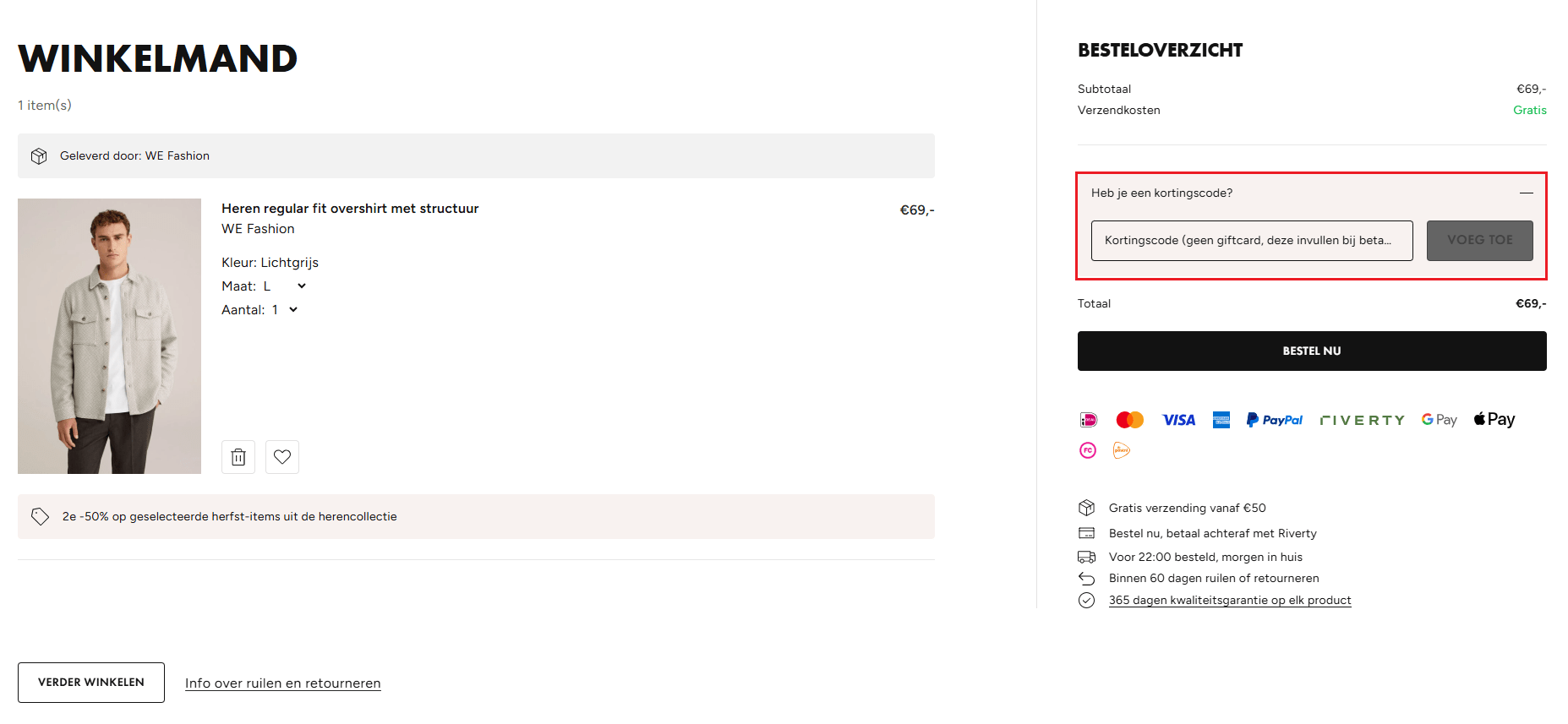 WE Fashion kortingscode gebruiken