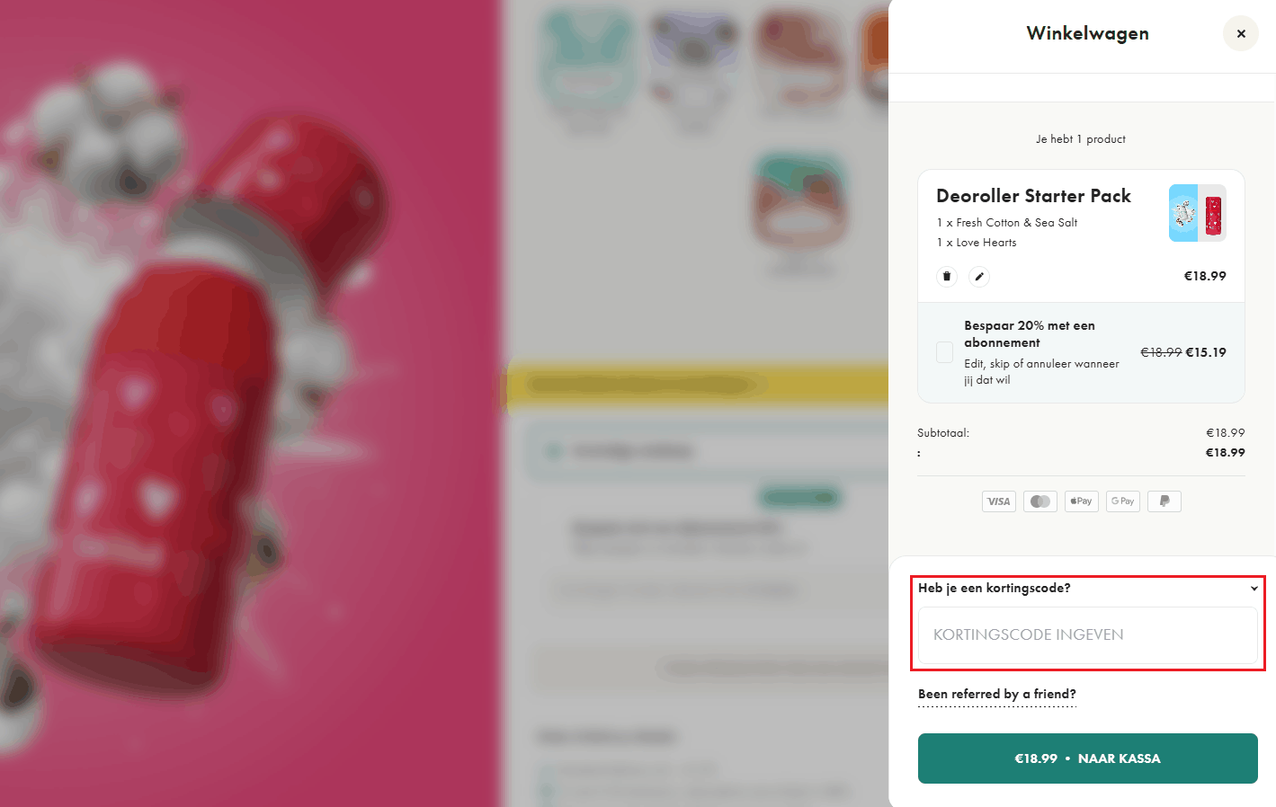 Wild kortingscode gebruiken