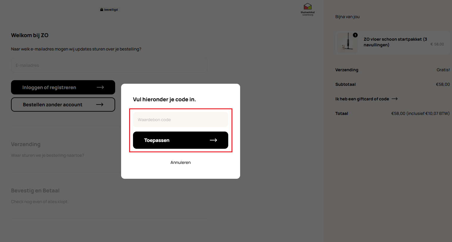 ZO Schoon kortingscode gebruiken