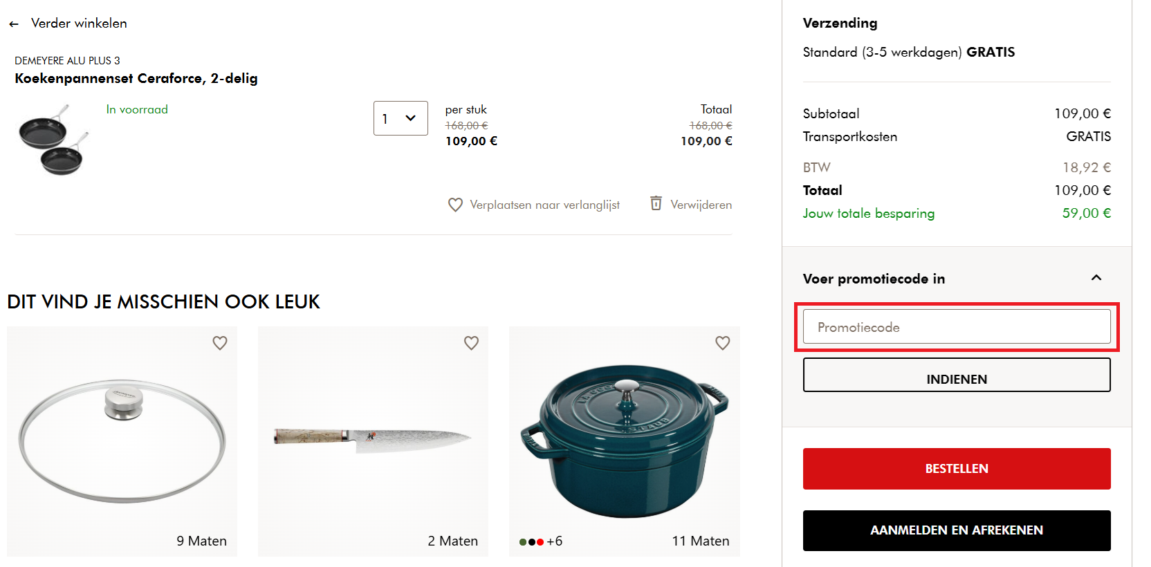 Zwilling kortingscode gebruiken